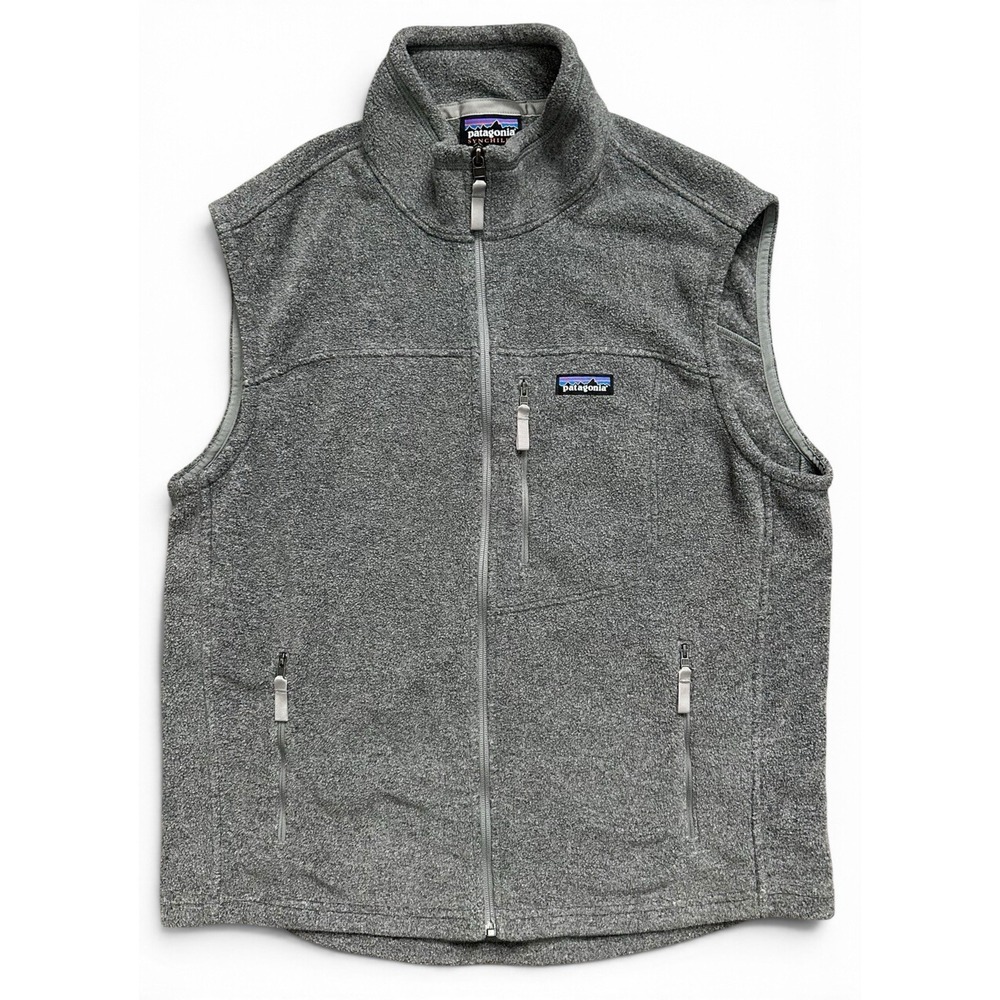 Patagonia Classic Synchilla Fleece Vest Gray Full Zip Pocket Nena Men's L